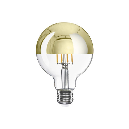 LED Gold Half Sphere Globe Light Bulb G95 7W 650Lm E27 2700K - Dimmable