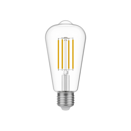 LED Transparent ST64 Light Bulb 7W 806Lm E27 3500K - Dimmable