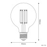 Ampoule LED Transparente Globo G95 7W 806Lm E27 2700K - Dimmable - led ampoule