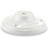 Porcelain Ceiling Rose 1 Central Hole White ø100mm