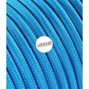 Câble électrique rond revêtu de tissu coloré Turquoise LM07