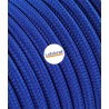 Câble électrique rond revêtu de tissu coloré Bleu LM08