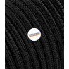 Cavo elettrico rotondo rivestito in tessuto Nero LM10