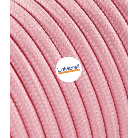 Textile round electric cable - Pink LM14