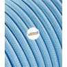 Cable eléctrico redondo recubierto de tela azul claro LM15