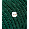 Cable eléctrico redondo recubierto de tela verde petróleo LM20
