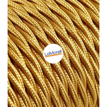 Cable eléctrico trenzado recubierto de tela Oro TR10