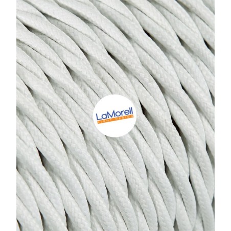 Câble électrique torsadé revêtu de tissu coloré Blanc TR30