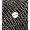 TWISTED ELECTRIC CABLE COVERED COLOUR FABRIC GREY MOUSE TR62