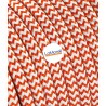 Cavo elettrico rotondo rivestito in tessuto Bianco/Arancio LM26
