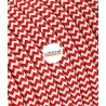 Câble électrique rond revêtu de tissu coloré Blanc/Rouge LM28