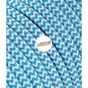 Câble électrique rond revêtu de tissu coloré Blanc/Turquoise LM30