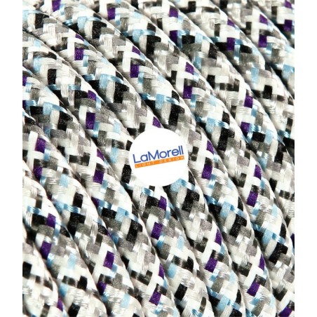 Cable eléctrico redondo recubierto de tela Pixel Ice PX03