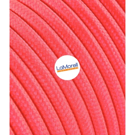 Cable eléctrico redondo recubierto de tela Fucsia Fluo LM45