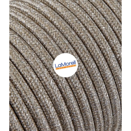 Textile round electric cable - Lamè Sand LM63
