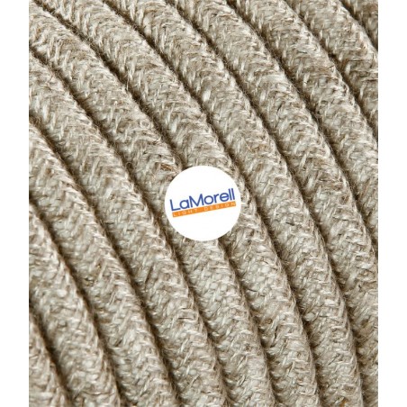 Textile round electric cable - Canvas Beige LM21
