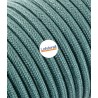 Cable eléctrico redondo recubierto de algodón color verde salvia LM61