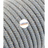 Cavo elettrico rotondo rivestito in cotone Sabbia/Avio LM67