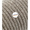 Cable eléctrico redondo recubierto de algodón Arena/Canvas Marrón LM70