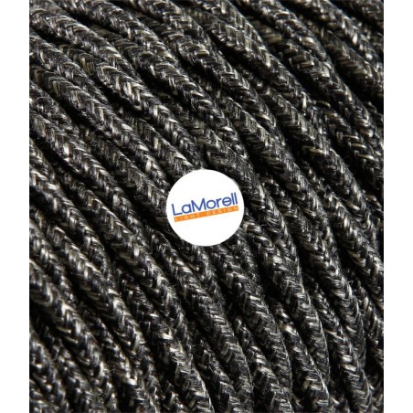 Cable eléctrico trenzado recubierto de tela Canvas Gris Oscuro TR3