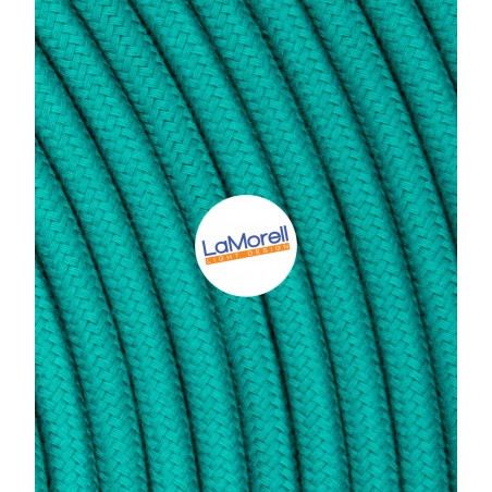 Cotton Wrapped Round Electric Cable - Green Emerald LM100