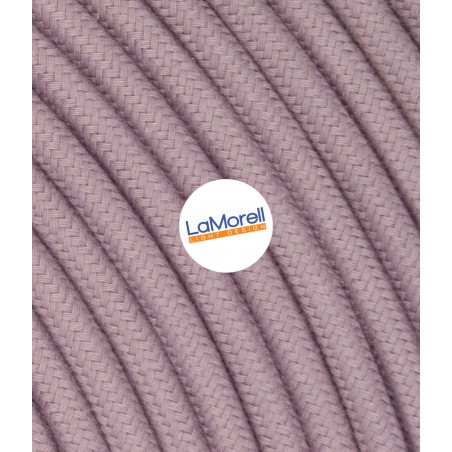 Cable eléctrico redondo recubierto de algodón Lavanda LM103