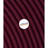 Cable eléctrico redondo recubierto de algodón Rojo Vino LM104