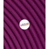 Cable eléctrico redondo recubierto de algodón color ciclamen LM108