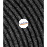 Cable eléctrico redondo recubierto de algodón Gris Carbón LM109