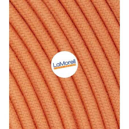 Cable eléctrico redondo recubierto de algodón Salmón LM112