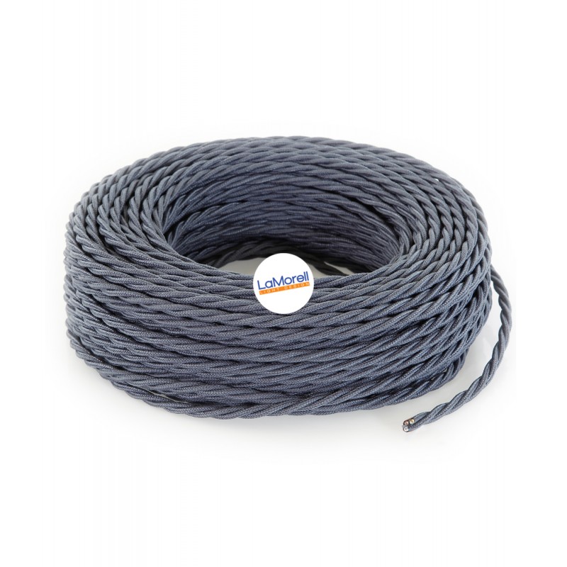 Twisted electric cable wrapped in graphite cotton