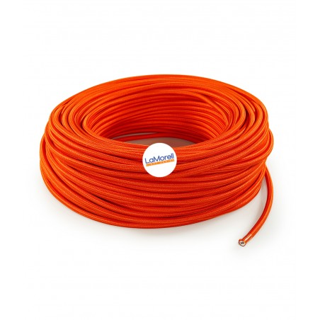 Cableado abat-jour con cable textil redondo naranja LM03