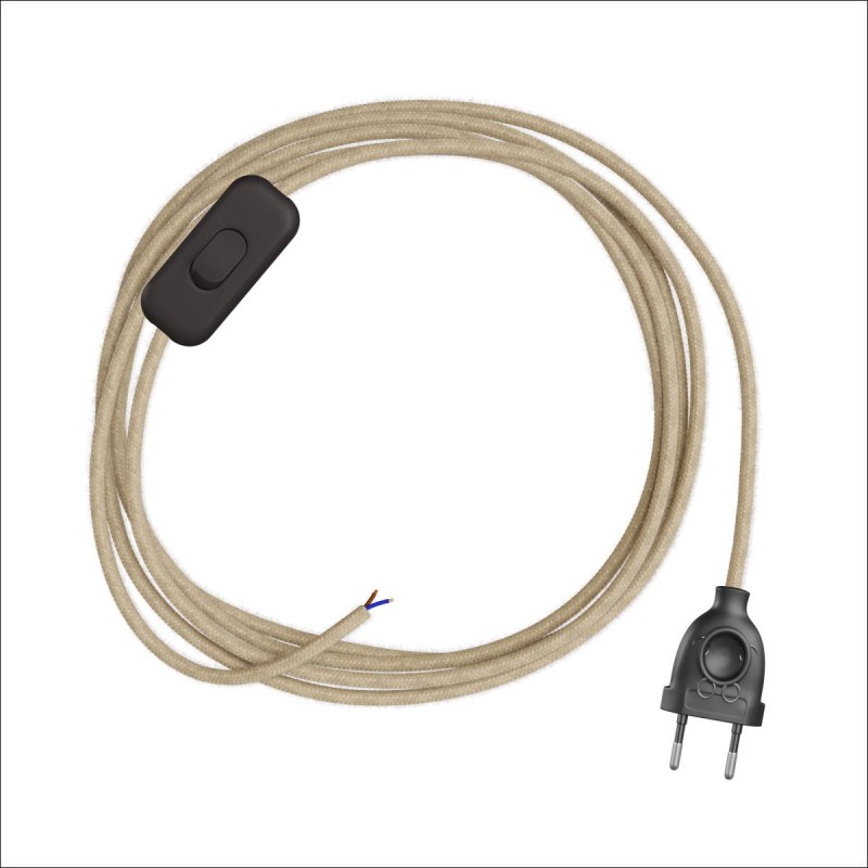 Cablaggio Abat-jour con cavo elettrico rivestito in tessuto