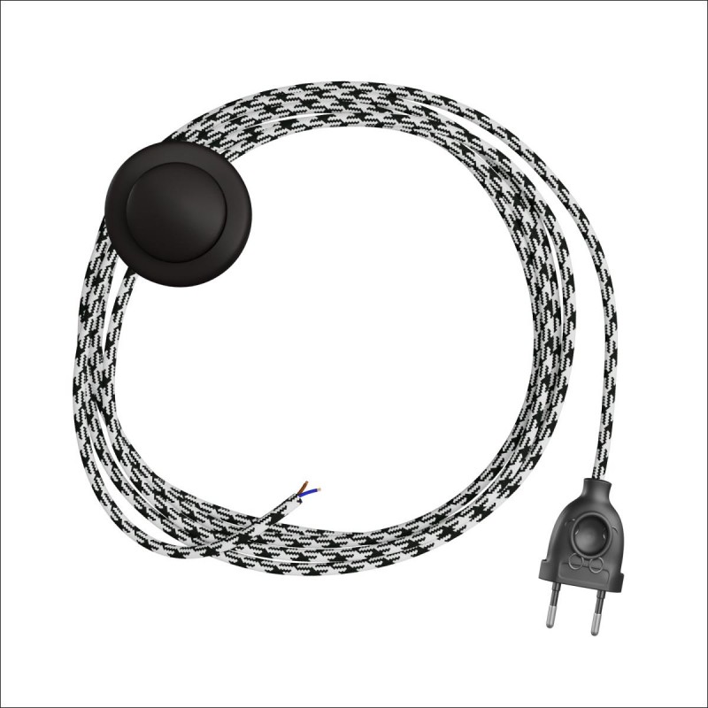 floor lamp wiring with textile cable