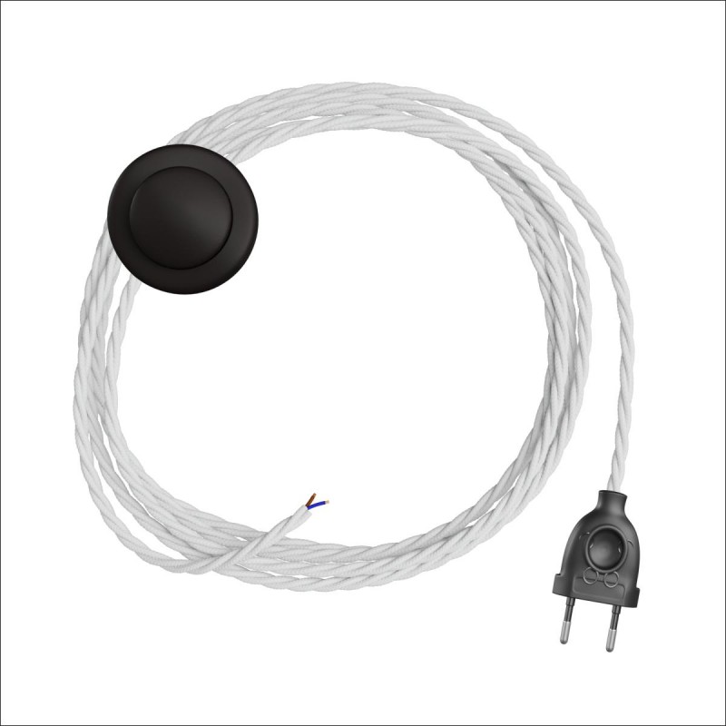 floor lamp wiring with textile cable